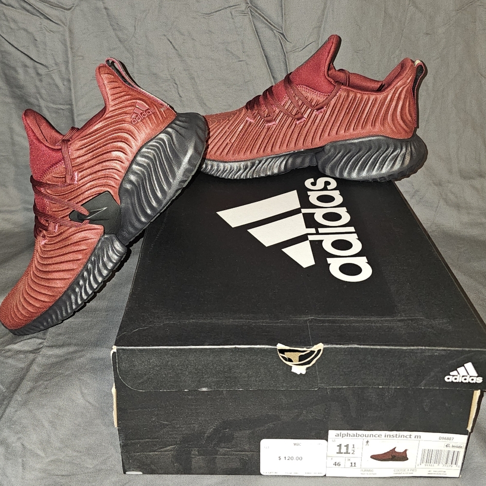 adidas Alphabounce Instinct Red Athletic Shoes